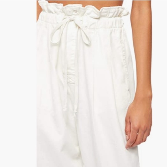 Free People Margate High Rise Paper Bag Waist Crop Trousers M - Picture 4 of 15